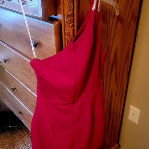 Lulu's Red One-Shoulder Mini Dress - Picture 7 of 7